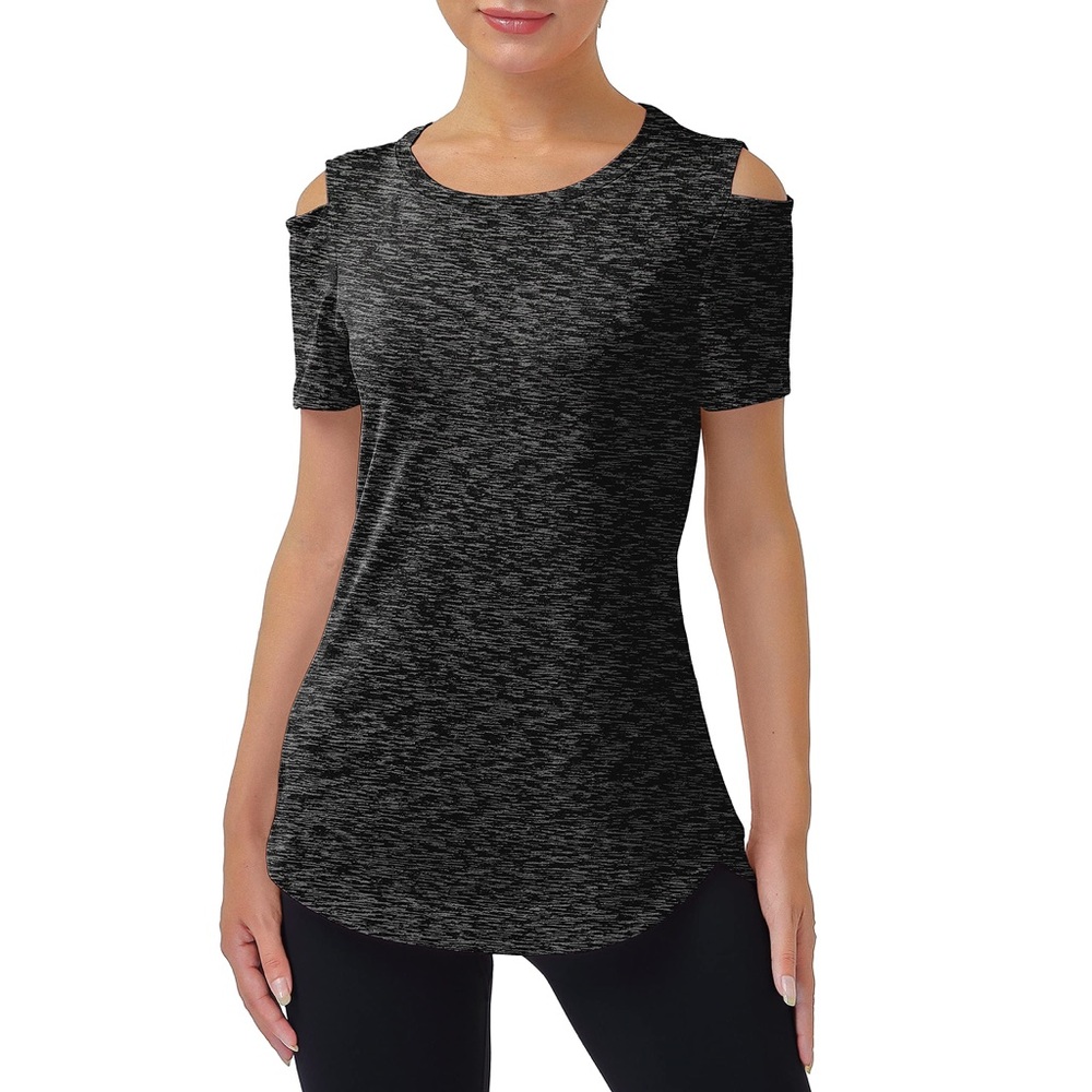 117 | Miusey Cold Shoulder Crew Neck Short Sleeve Top - NWT - Small Slim Fit